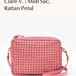 Clare V Midi Sac Rattan Petal